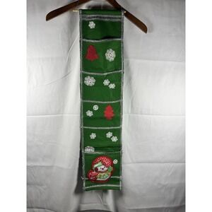 Vintage 32"‎ Handmade Felt Christmas Card Holder-5 Pockets